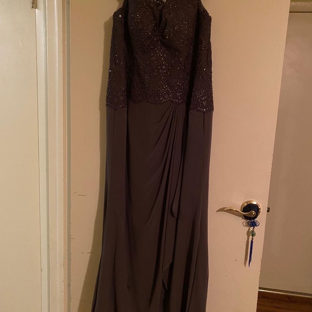 Dark Gray Mother of the Bride dress
